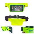 Fluorescrent Green Exercise Runners Waist Belt with Expandable Storage Pouch